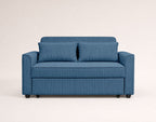 Ernest - 2-Seater Straight Sofa Bed - Corduroy - Blue