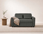 Ernest - 2-Seater Straight Convertible Sofa - Corduroy - Grey