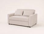 Ernest - Canapé Droit 2 Places Convertible - Velours Côtelé - Beige