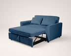 Ernest - 2-Seater Straight Sofa Bed - Corduroy - Blue
