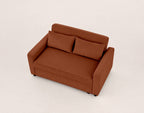 Ernest - Canapé Droit 2 Places Convertible - Velours Côtelé - Terracotta