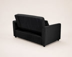 Ernest - Canapé Droit 2 Places Convertible - Velours Côtelé - Noir