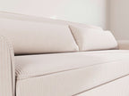 Ernest - Canapé Droit 3 Places Convertible - Velours Côtelé - Beige