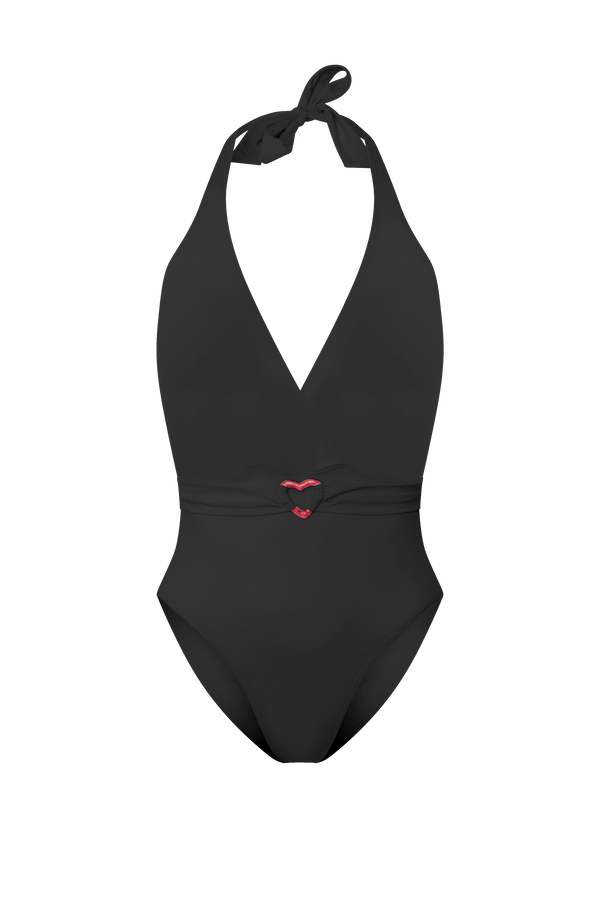 Bañador de 1 pieza Beach Love - Negro