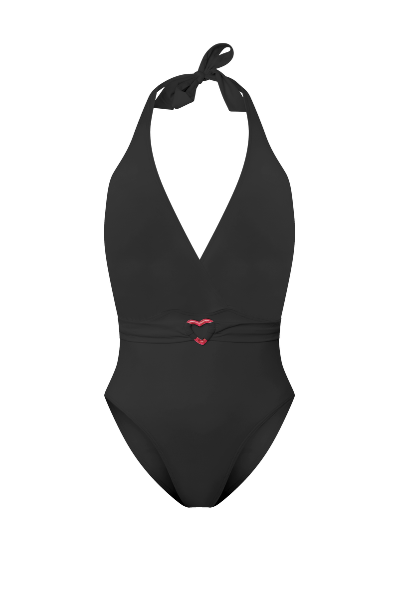 Bañador de 1 pieza Beach Love - Negro