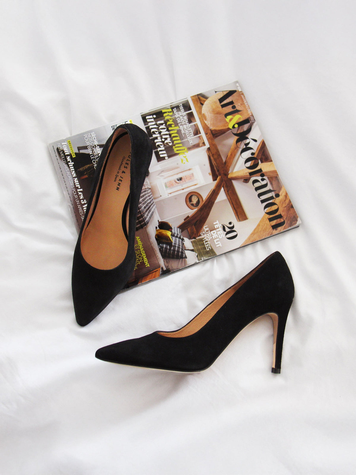 Suède pumps zwart - Dames