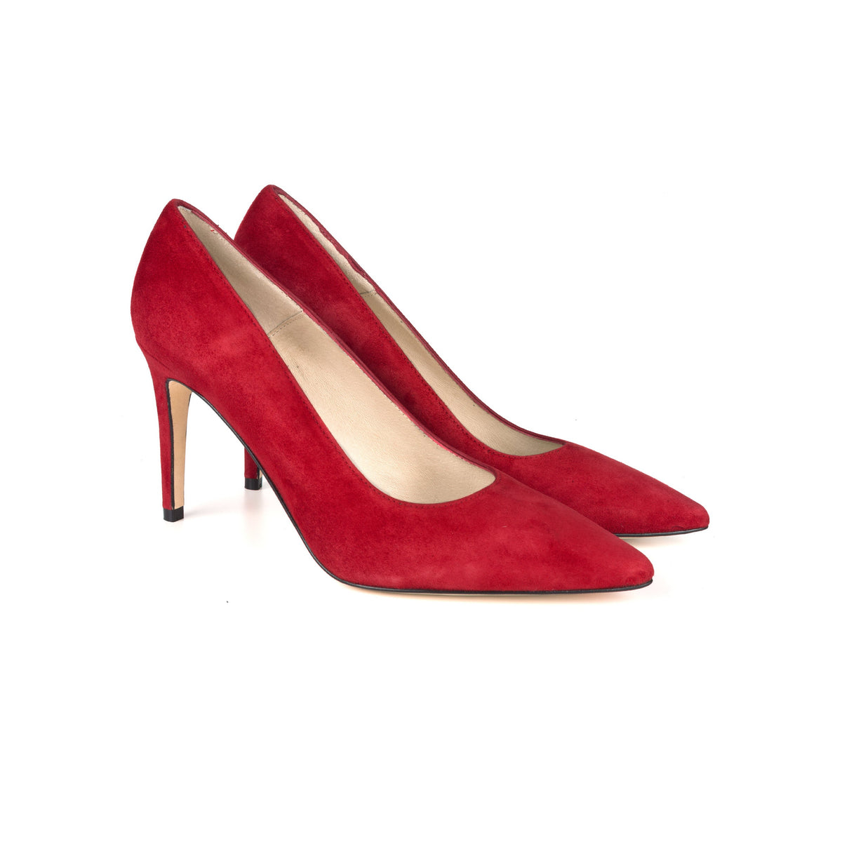 Escarpins Cuir Daim Rouge - Femme