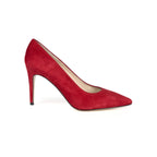 Escarpins Cuir Daim Rouge - Femme