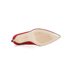 Escarpins Cuir Daim Rouge - Femme