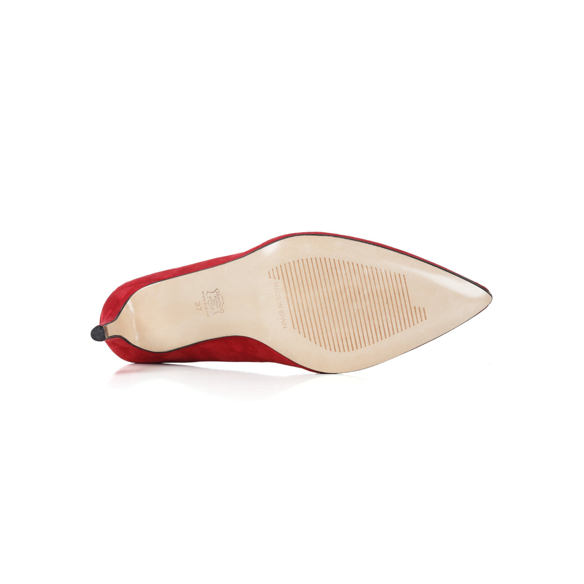 Escarpins Cuir Daim Rouge - Femme