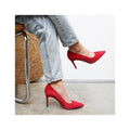 Escarpins Cuir Daim Rouge - Femme