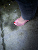 Salón de tacón alto Travolta Patricia Blanchet de nobuk y purpurina rosa claro - image-survol-2