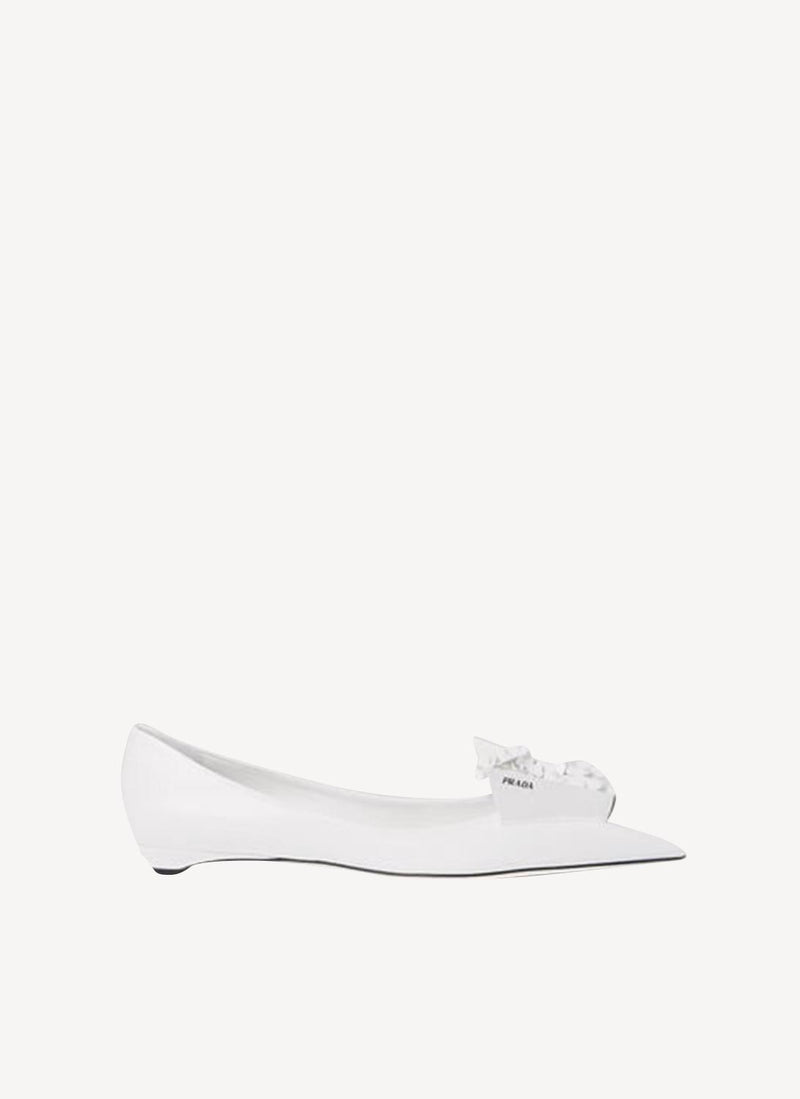 Prada - Escarpins En Cuir - White - Femme