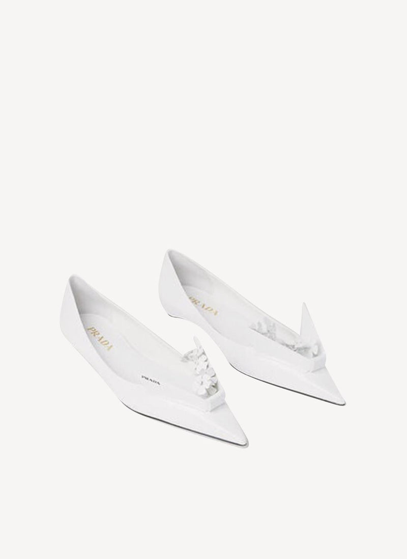 Prada - Escarpins En Cuir - White - Femme