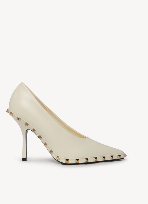 Valentino - Escarpins Rockstud - White - Femme