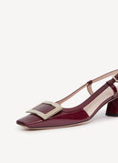 Roger Vivier - Escarpins Slingback Belle Vivier - Dark Red - Femme