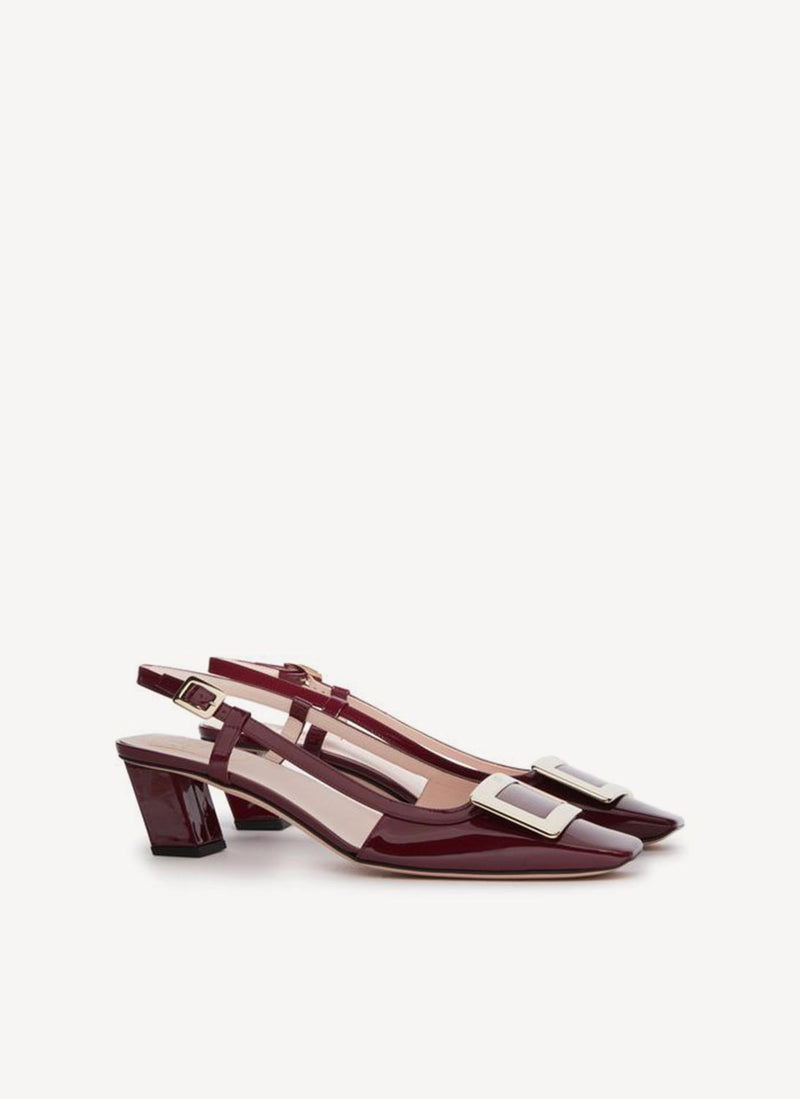 Roger Vivier - Escarpins Slingback Belle Vivier - Dark Red - Femme