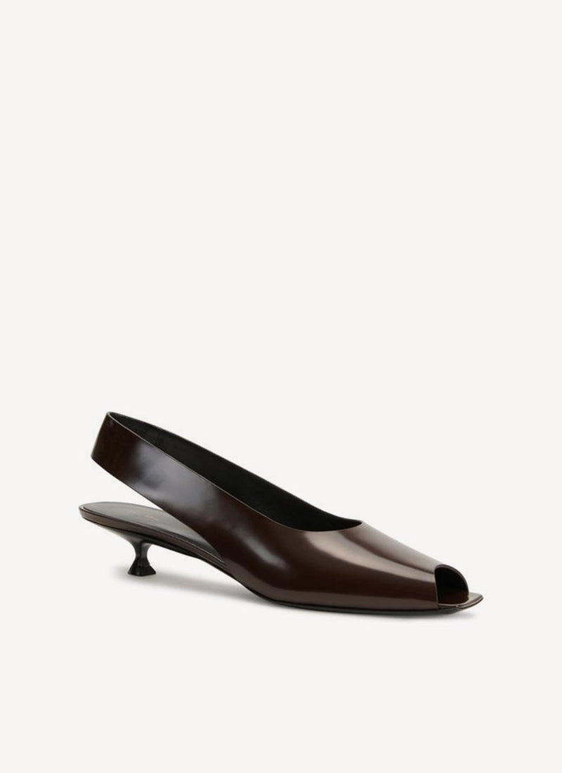 The Row - Escarpins Slingback Sharp - Brown - Femme