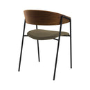 Chaise Esmée en velours vert kaki (lot de 2)