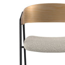Chaise Esmée en tissu bouclé blanc (lot de 2)