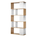 Blanc Librería decorativa Y Roble - Décor Bois