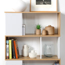 Blanc Librería decorativa Y Roble - Décor Bois