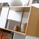 Blanc Librería decorativa Y Roble - Décor Bois