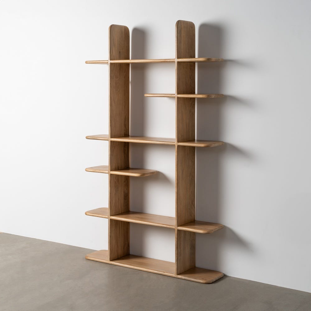 Luma - Estantería con baldas escalonadas - Madera de mango