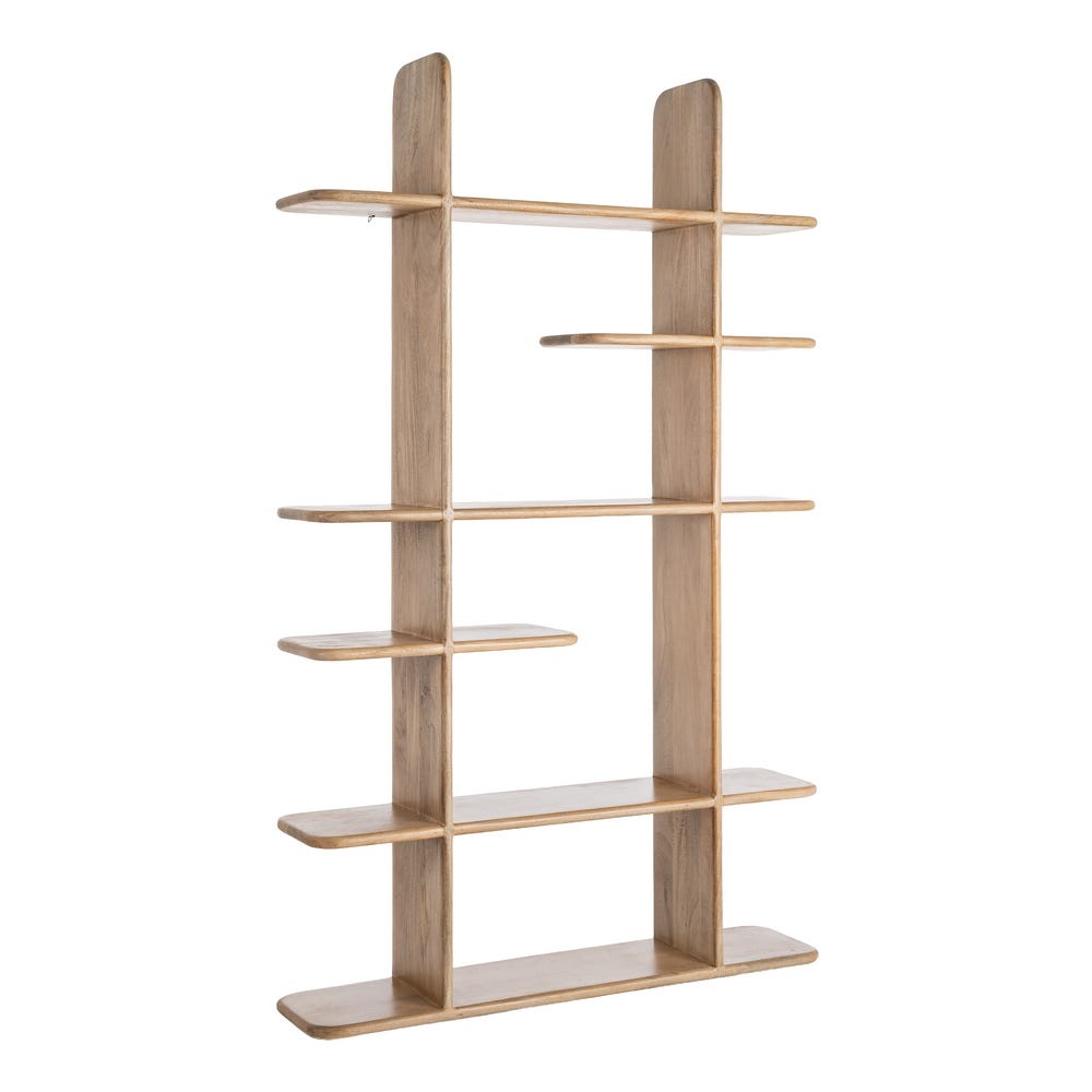 Luma - Estantería con baldas escalonadas - Madera de mango