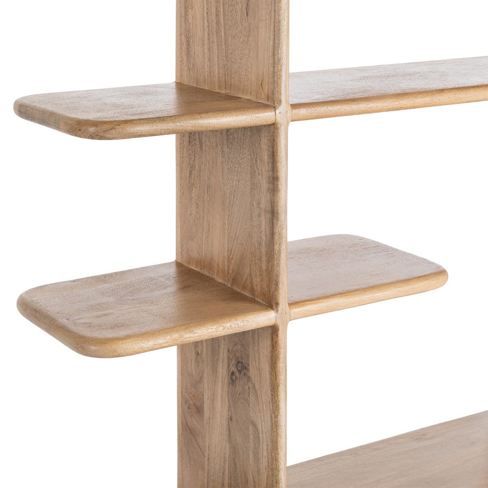 Luma - Estantería con baldas escalonadas - Madera de mango