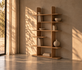 Luma - Estantería con baldas escalonadas - Madera de mango