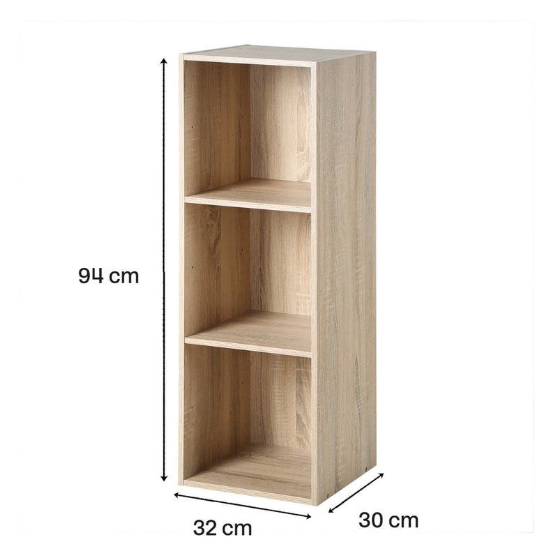 Etagère De Rangement 3 Cases - Décor Bois