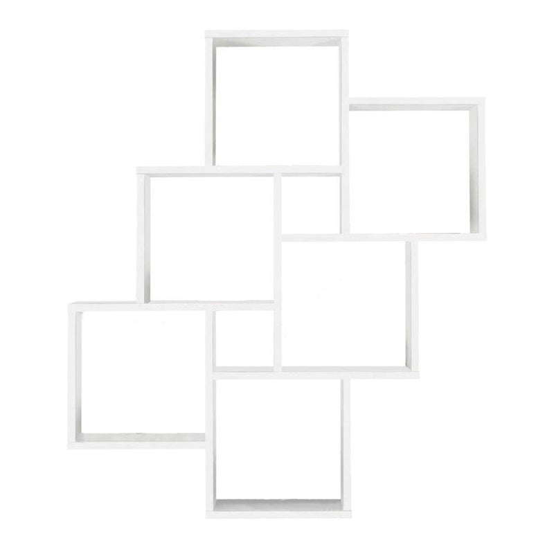 Estantería Flotante de Pared 8 Compartimentos - Laurio - Blanc