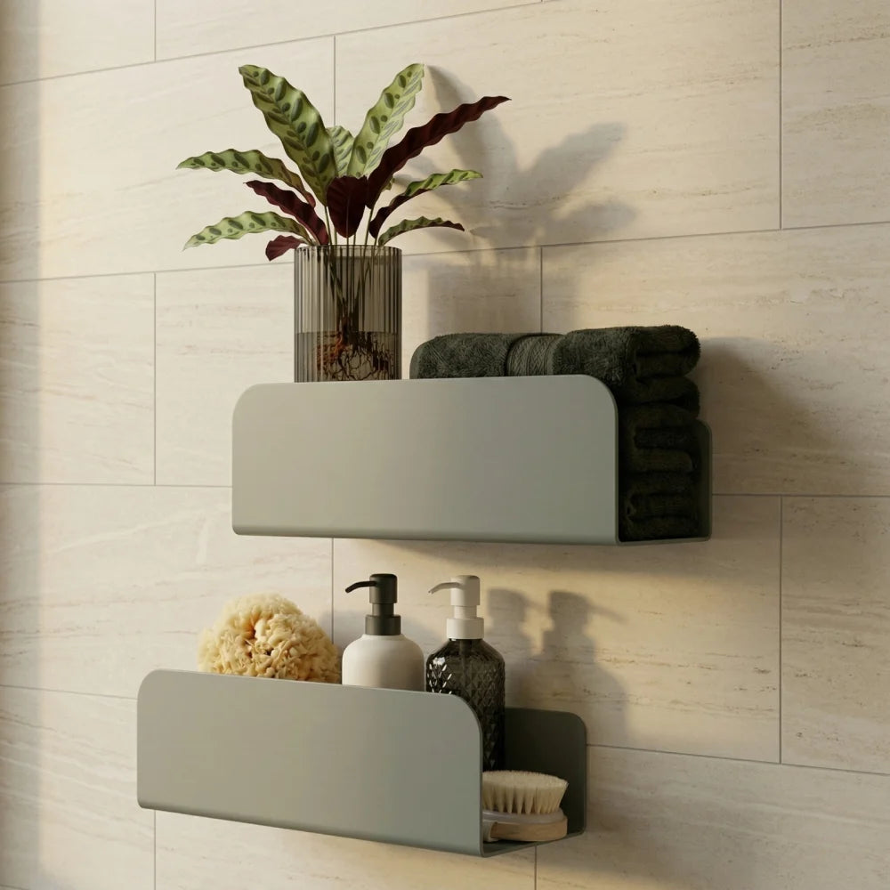 Set of 2 Shower Shelves - Le Réssourssant - Green