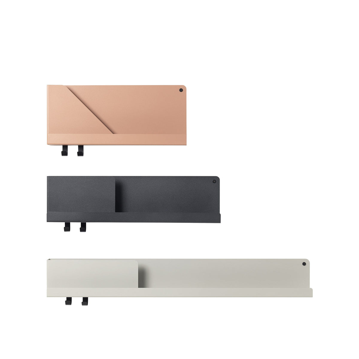 MUUTO - Wandplank Folded Van Muuto - Large - Zwart