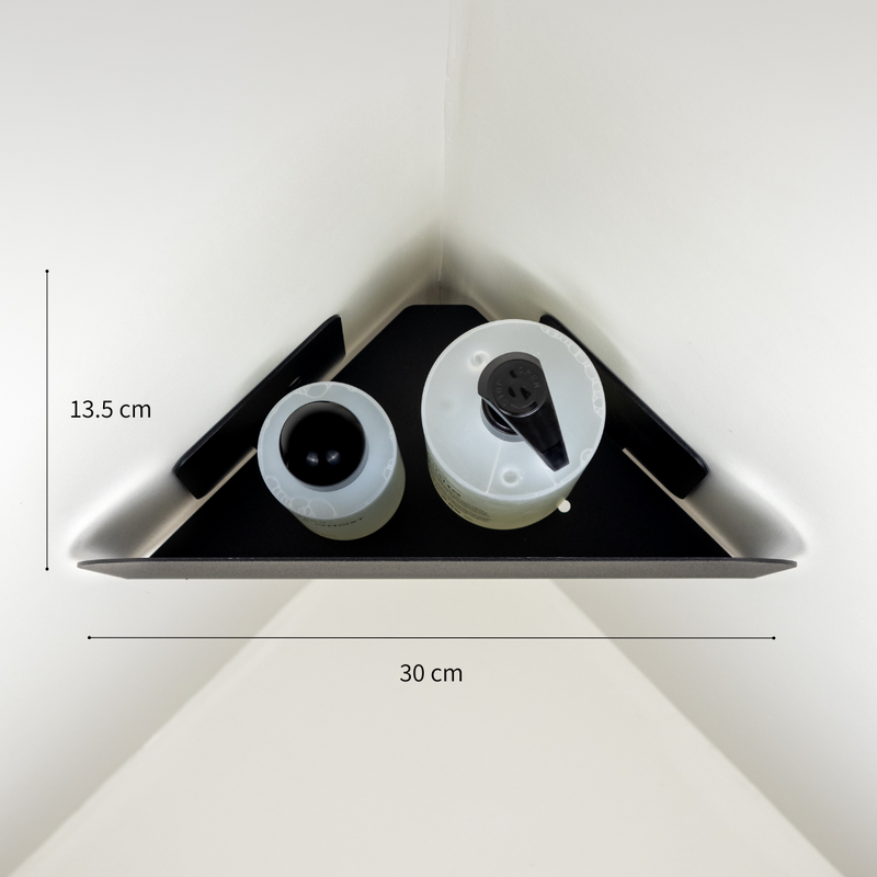 étagère de douche pour les angles fixable au mur sans perçage