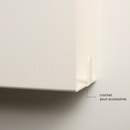 étagère de douche design et fixable au mur sans perçage avec crochets pour accessoires