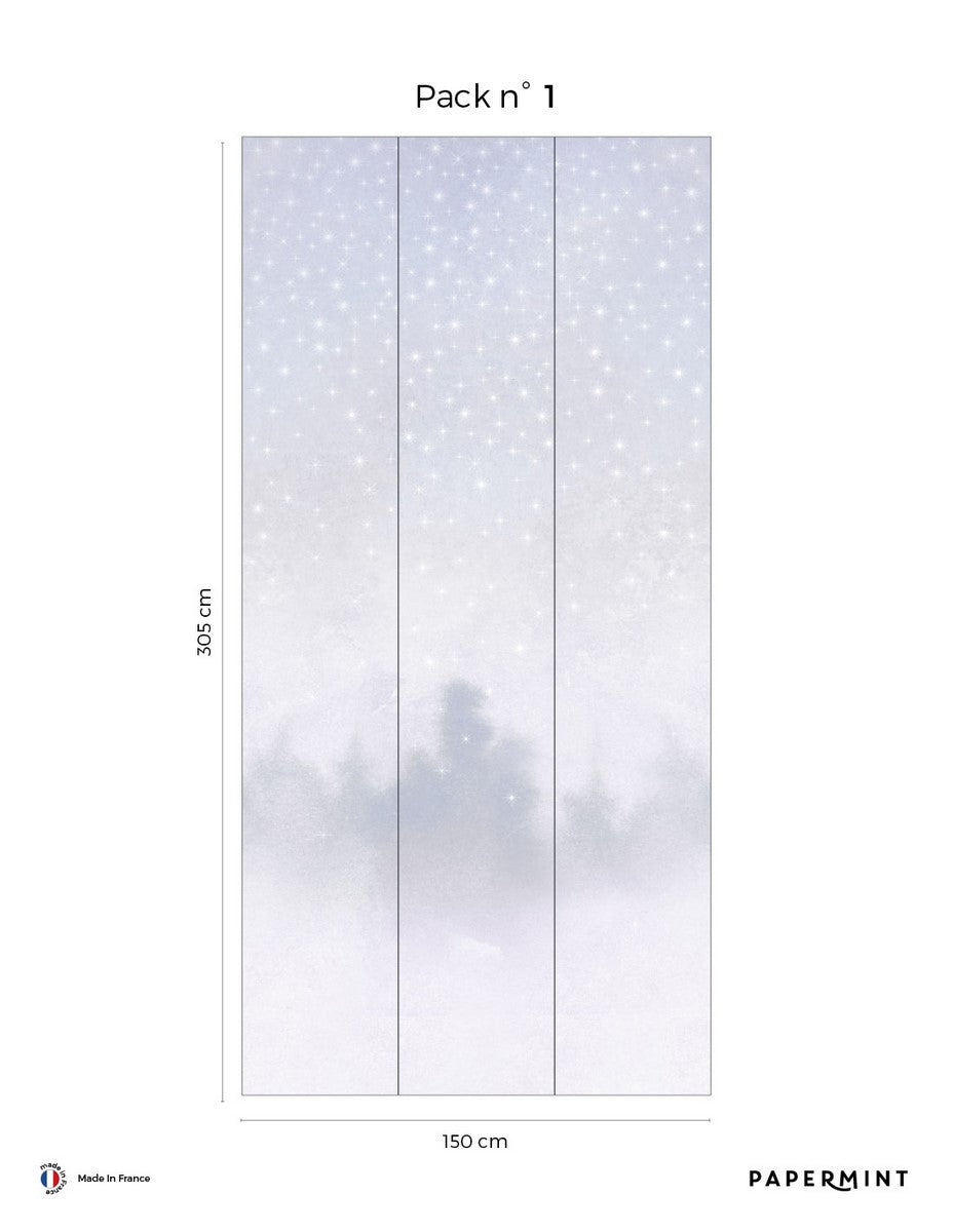 Starry Mural - Polar White