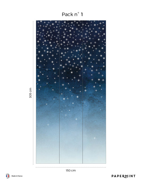 Mural Estrellas - Azul Oscuro