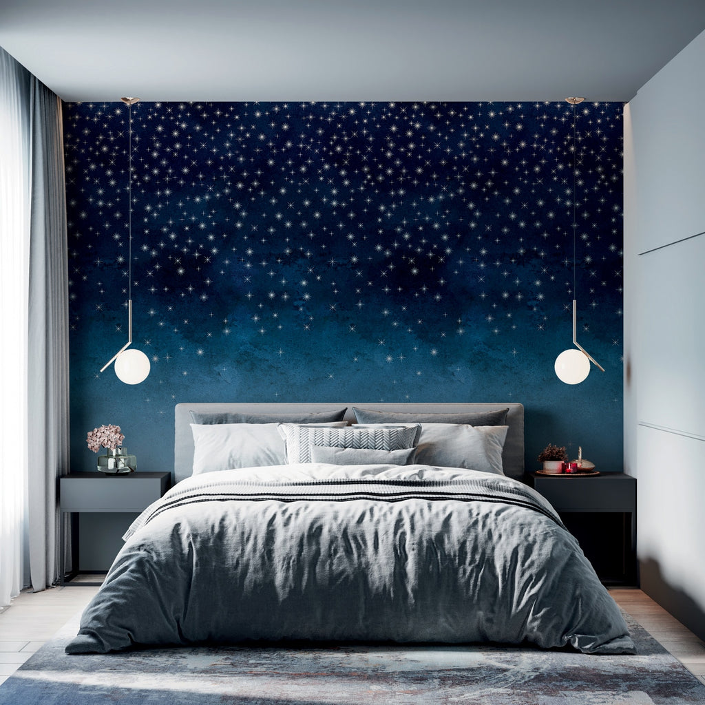 Starry Mural - Dark Blue