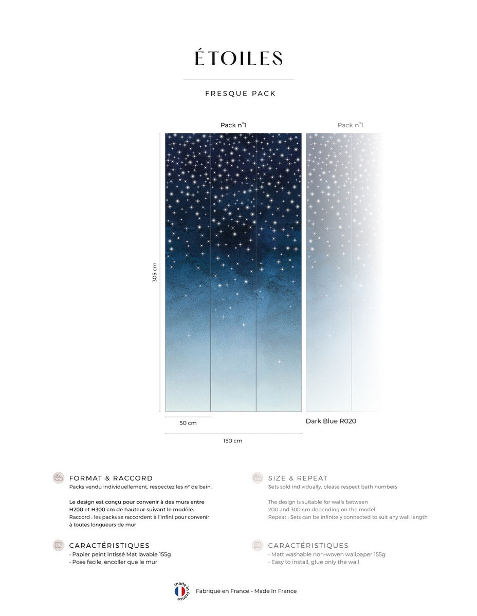Starry Mural - Dark Blue