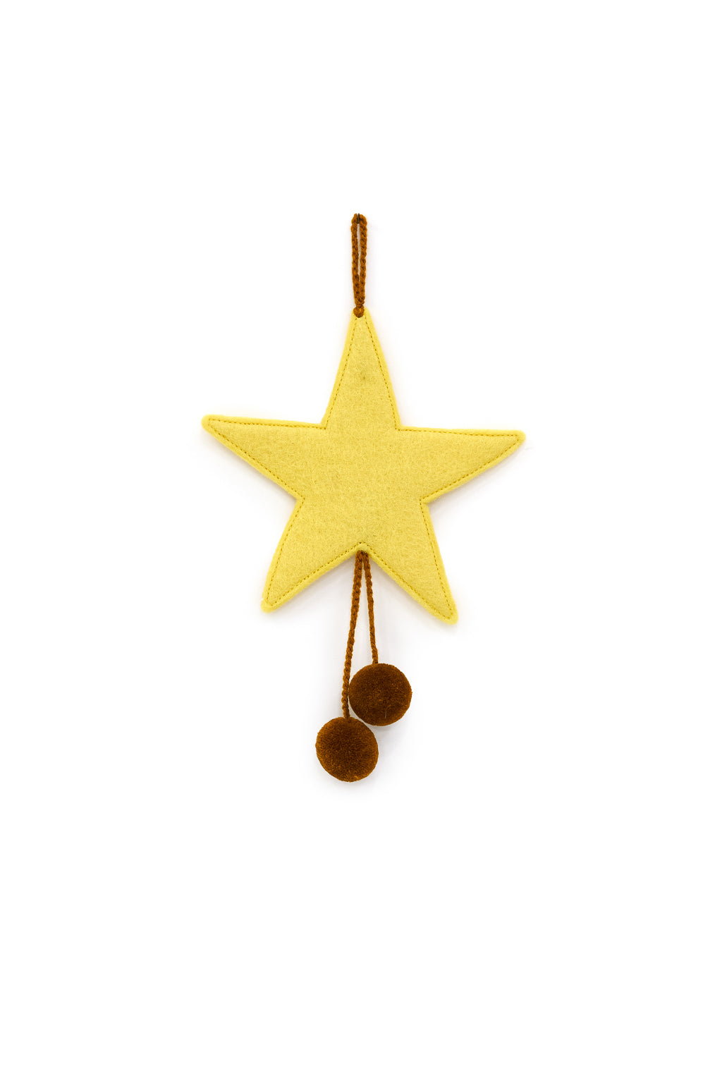 Stjärnor Med Pomponger - Citron - Guld