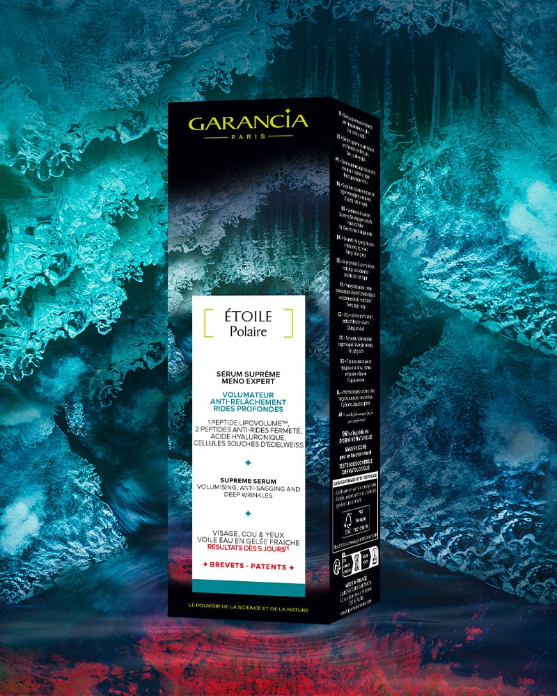 Anti-Aging & Anti-Wrinkle product [POLE STAR] in its packaging with a blue background 
