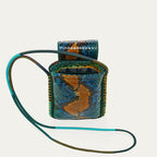 Etui à lunettes Emile Python Lotus Bleu