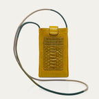 Etui à Telephone Python Double Marcus Soufre Or