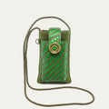 Etui Double Marcus Cuir Tressé Romarin