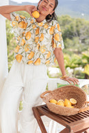 ÉZIA Blanche - Blouse Citrons