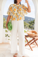 ÉZIA Blanche - Blouse Citrons