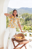 ÉZIA Blanche - Blouse Citrons