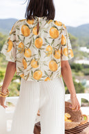 ÉZIA Blanche - Blouse Citrons